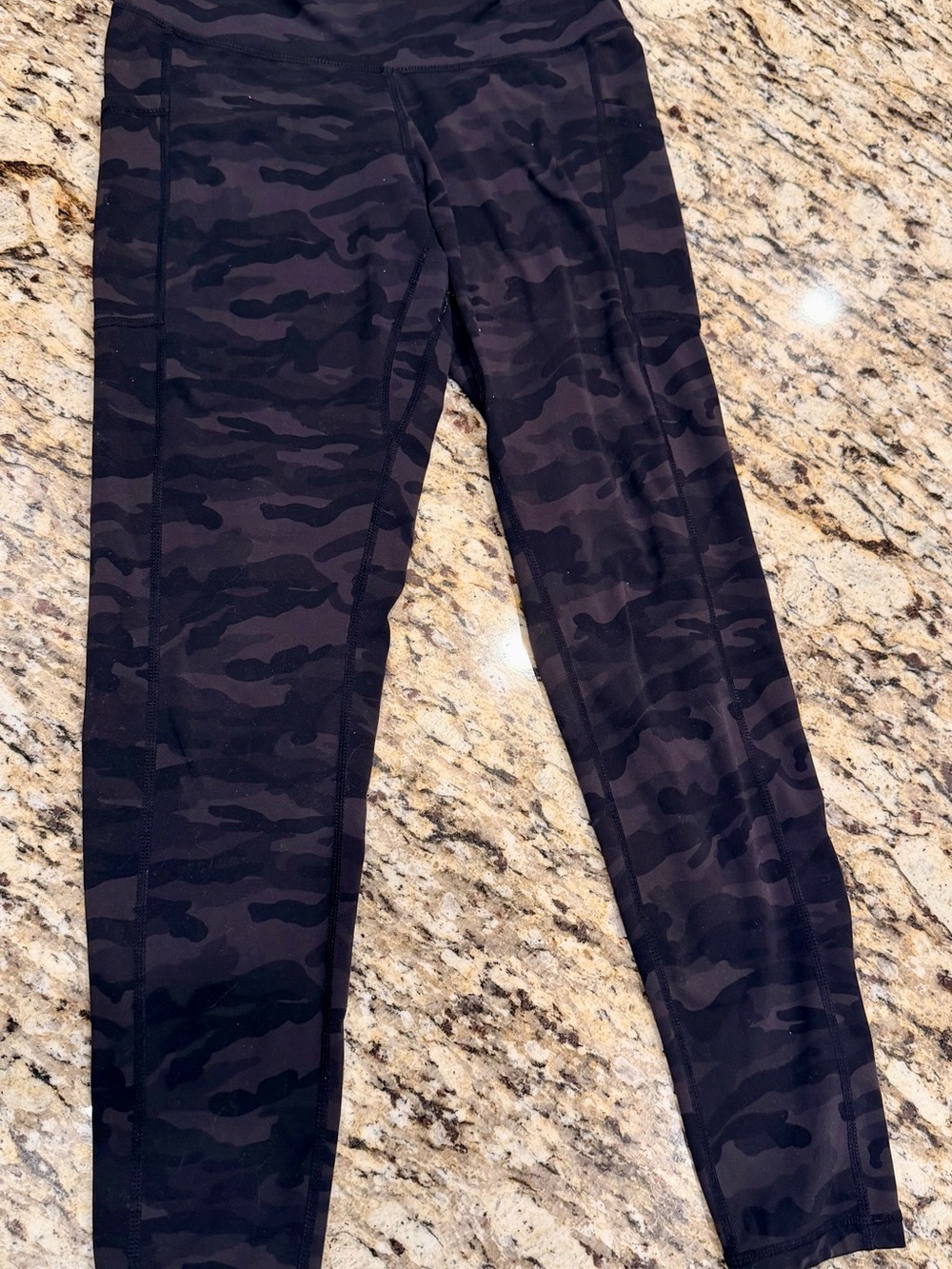 High-Waist Black Camo Leggings